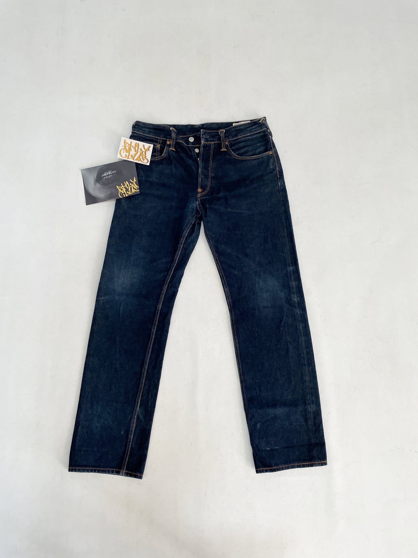 EVISU RED LETTERED DAICOCK JEANS