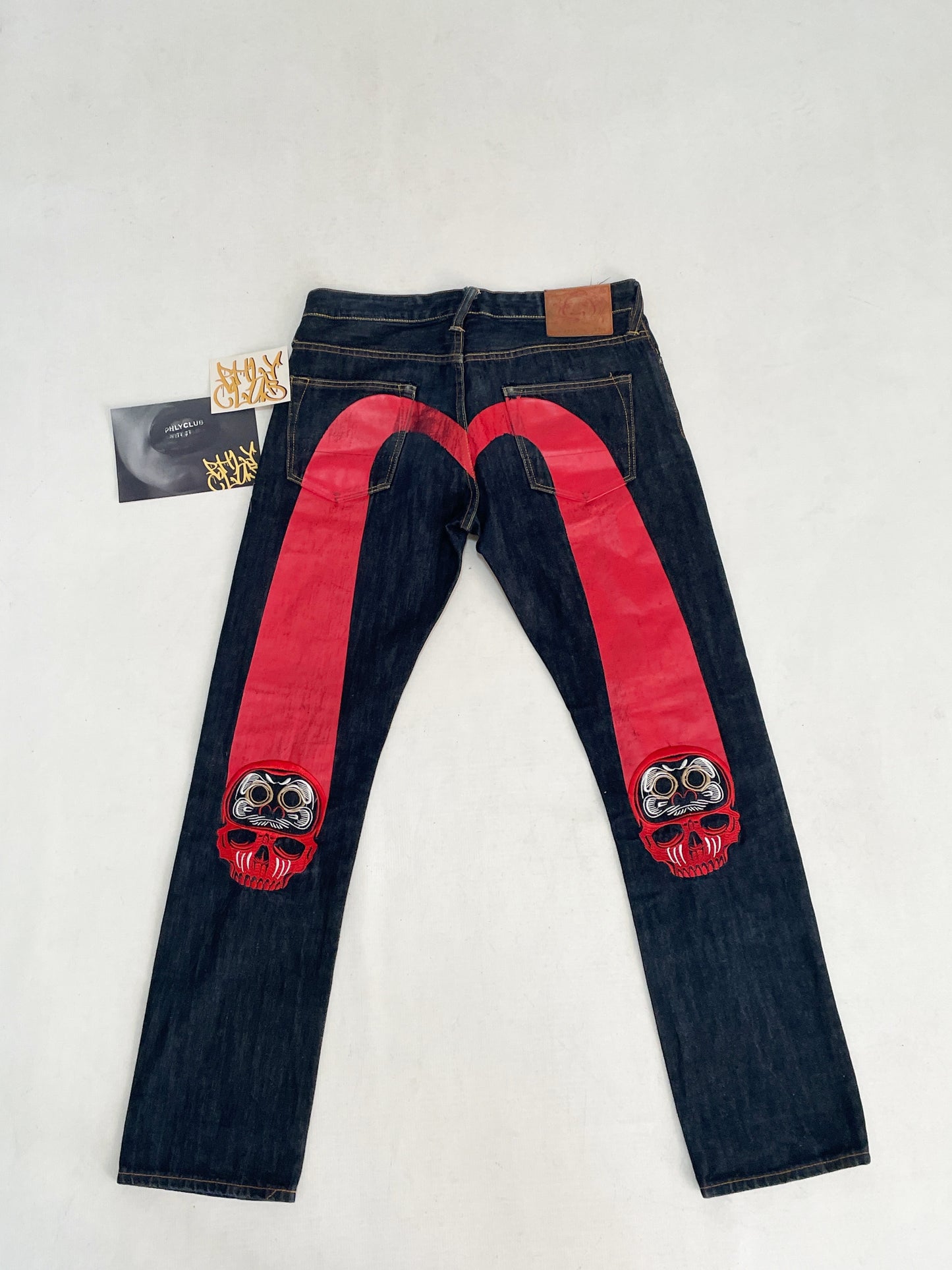 EVISU RED DAICOCK (SKULL) JEANS