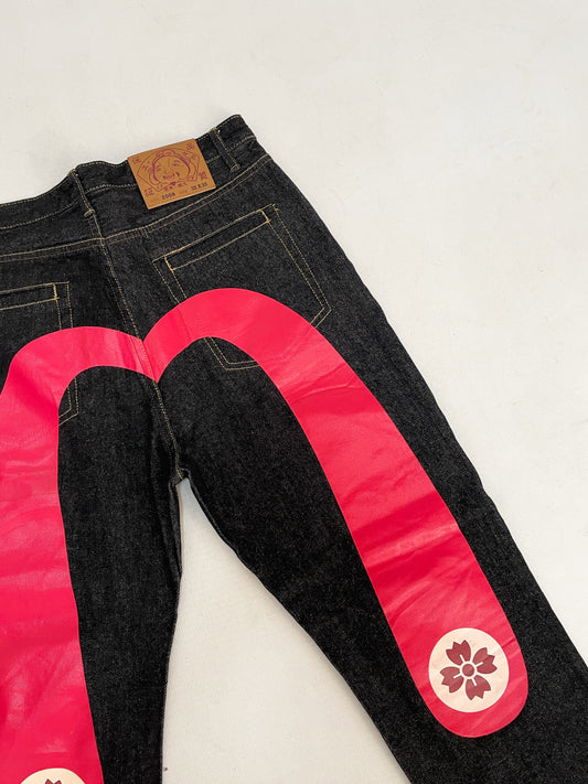 EVISU RED DAICOCK JEANS