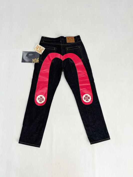 EVISU RED DAICOCK JEANS